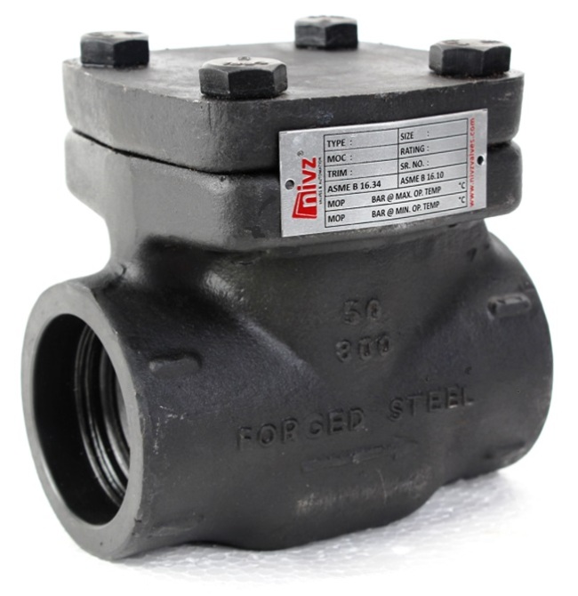 Forged Steel Lift Check Valve Manufacturer, A 105, F11, F22, F304L, F316L Material, Forged Non Return Valve, Exporter, Stockist, Supplier. Horizontal Piston Type Lift Check Valve Ready Stock.