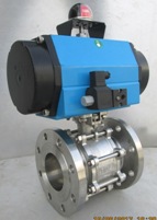 ISO 5211 Direct Mounting Pad Ball Valve Pneumatic Actuator Operated