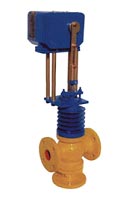 Three Way Motorized Valve Flanged End Globe Valve 3 Way with Electrical Actuated